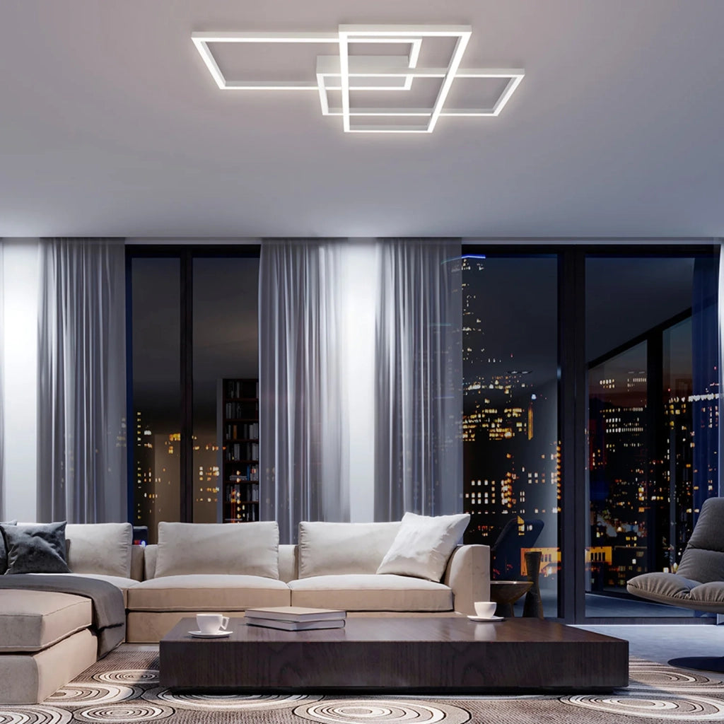 Maytoni Plafoniera Moderna Rida 1 luce LED integrato bianco alluminio