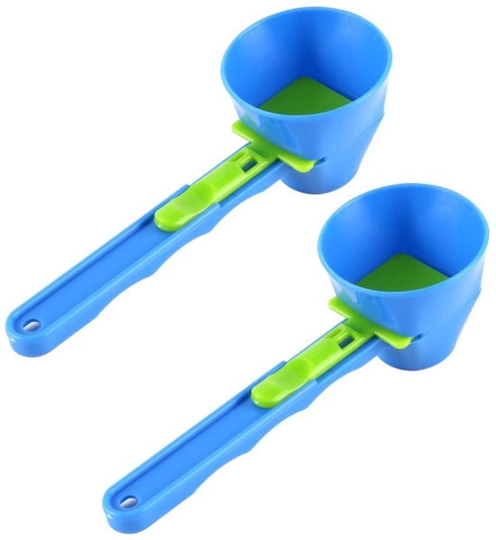 Misuratore di volume con doppio manico - Preciso misuratore - 2 pezzi - Ideale per proteine - Dosaggio semplice - Adatto per atleti