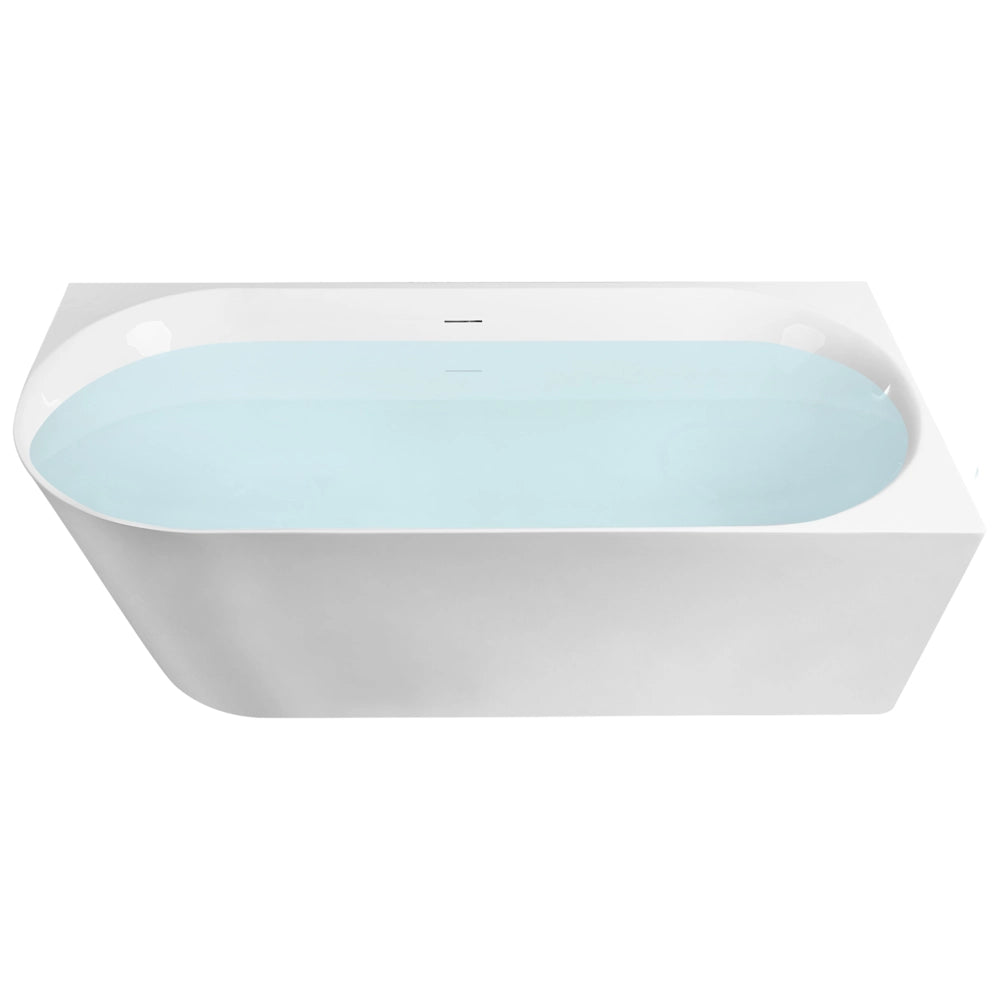 Vasca da bagno angolare 170 x 79 cm bianco opaco in stile moderno lato sinistro