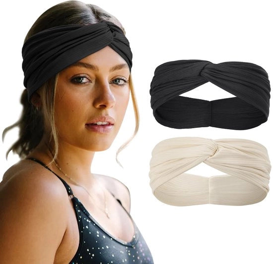 Banda Sportiva per Capelli - Larga Banda Elastica Antiscivolo - Banda Capelluta Boho - Adatta per Yoga e Allenamento - Tieni i Capelli Ordinati e Comodi - Banda Capelluta per Sport