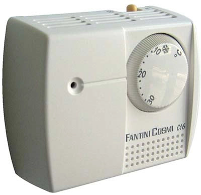 Termostato Elettromeccanico a Dilatazione di Gas con Spia di Segnalazione Fantini Cosmi C16IL MM 92X76X37