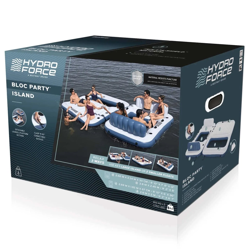 Bestway Isola galleggiante Hydro-Force 2 pcs Bianco e Blu PVC 42035721