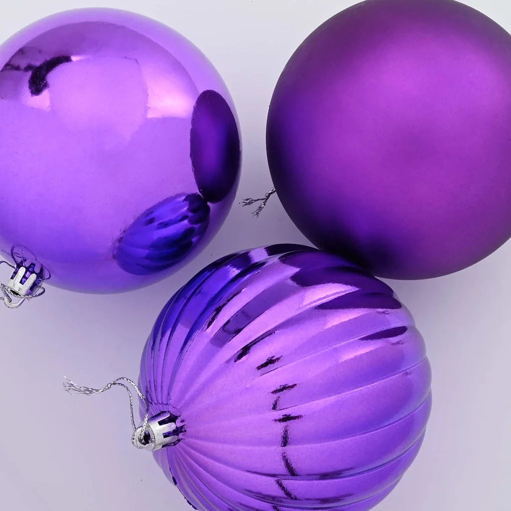 Set di palline di Natale XXL 4 pcs Lillà Plastica 42018879
