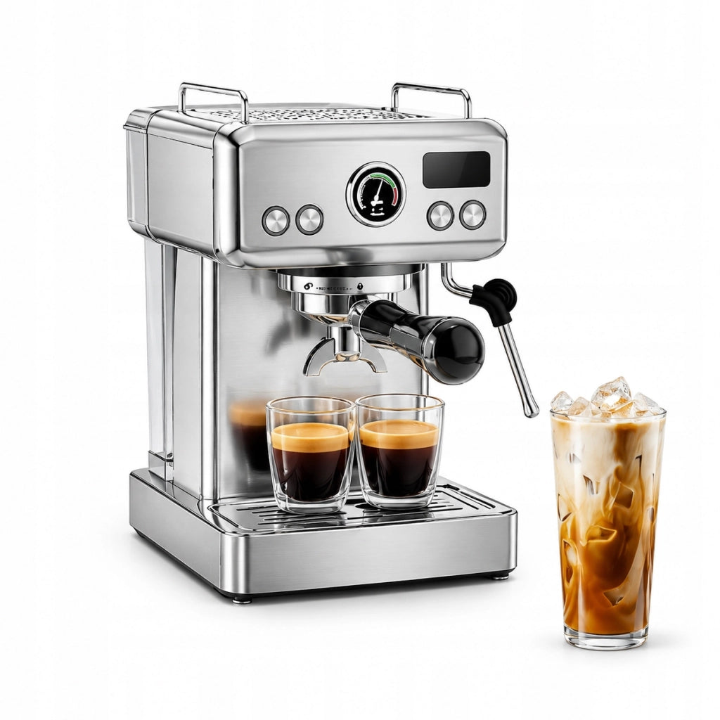 Macchina Espresso HiBREW H10A 20 Bar con PID, Portafiltro 58 mm, Serbatoio 1,8 L e Display LCD