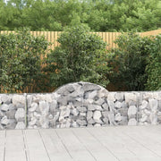 Cesti Gabbioni ad Arco 7 pz 200x30x60/80 cm Ferro Zincato 3146073