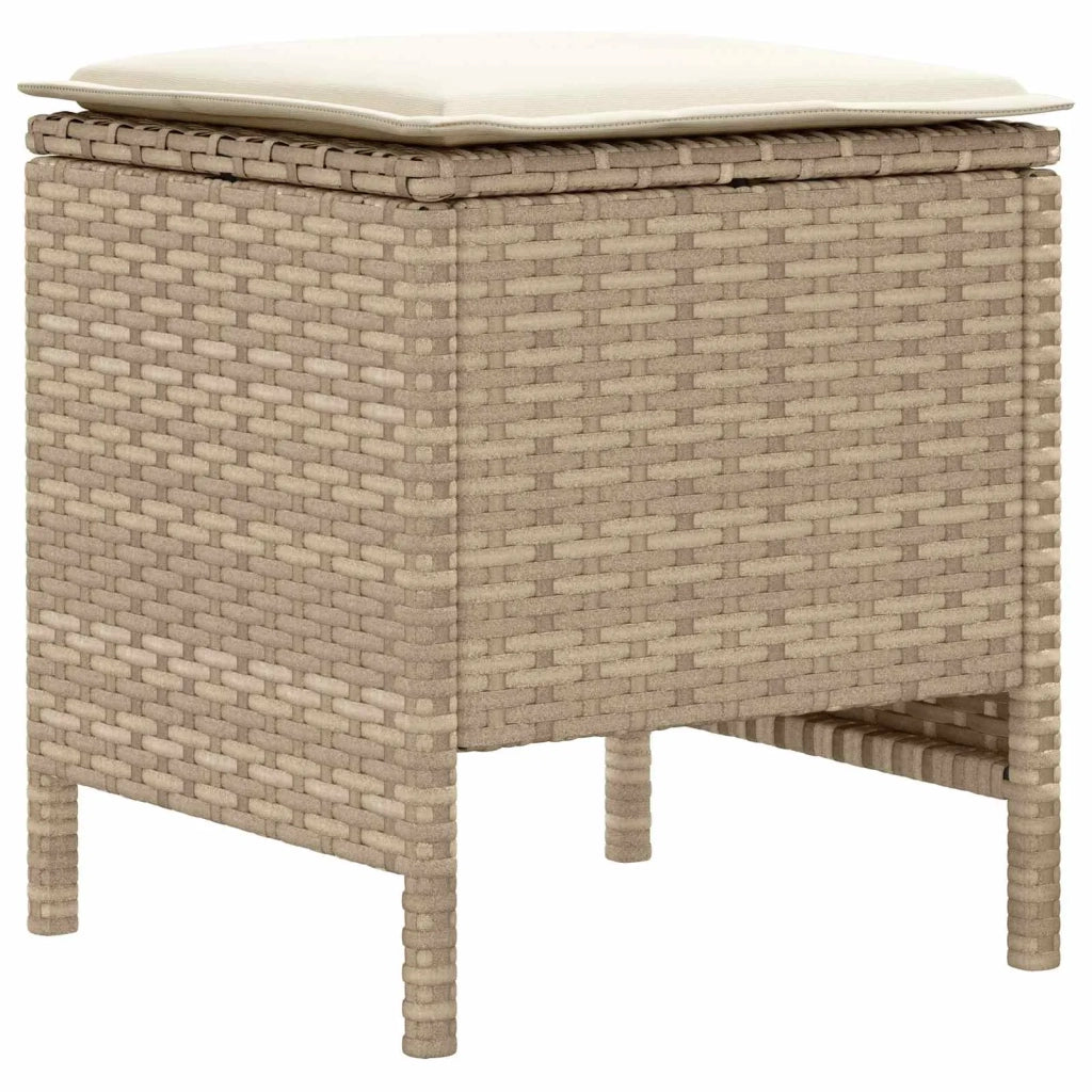 Poggiapiedi da Giardino 2 Pezzo Beige e Crema 38 x 38 x 45 cm 42025387