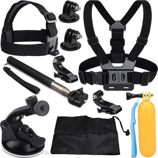 Accessori per Azione - Adatto per Hero 8/9/10/11/12 - Altoparlante - Cinturino - Asta - Montanti - Set di Accessori - Set di Accessori per Camera d'Azione - Asta & Custodia - Asta per Selfie - Chiusura automatica - Fotografia subacquea