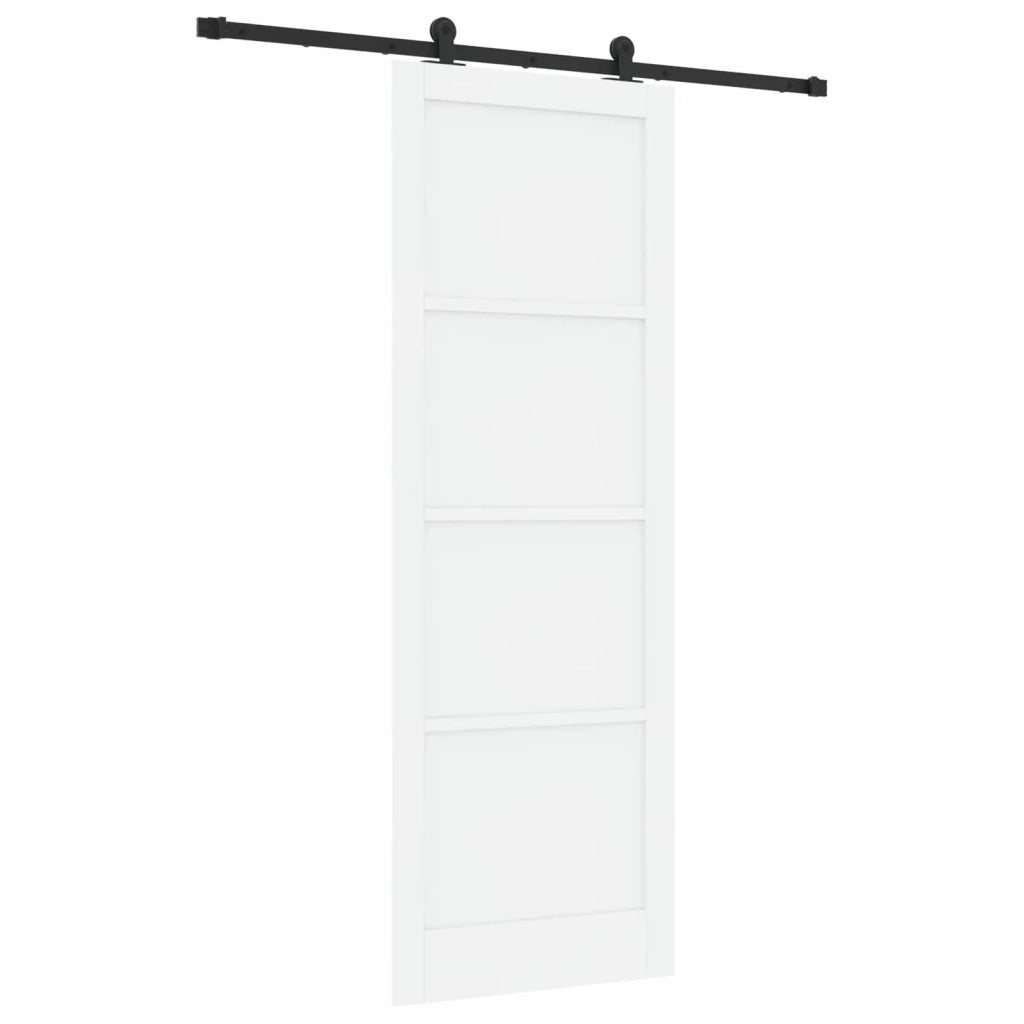 Porta scorrevole Bianco e Nero 83 x 232 cm 3445455