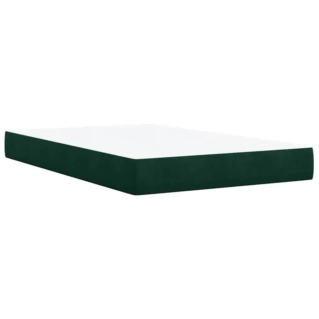 Giroletto a Molle con Materasso Verde Scuro 120x190 cm Velluto 3290867