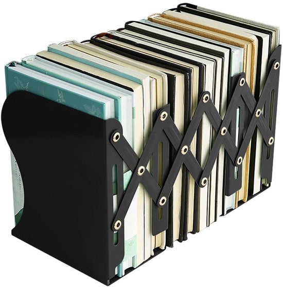 Sostegno per libri adattabile - Supporto per libri in metallo - Organizzatore per ufficio con superficie antiscivolo - Stand per libri - Sostegno per desktop - Dimensioni 19,5 x 14,6 cm