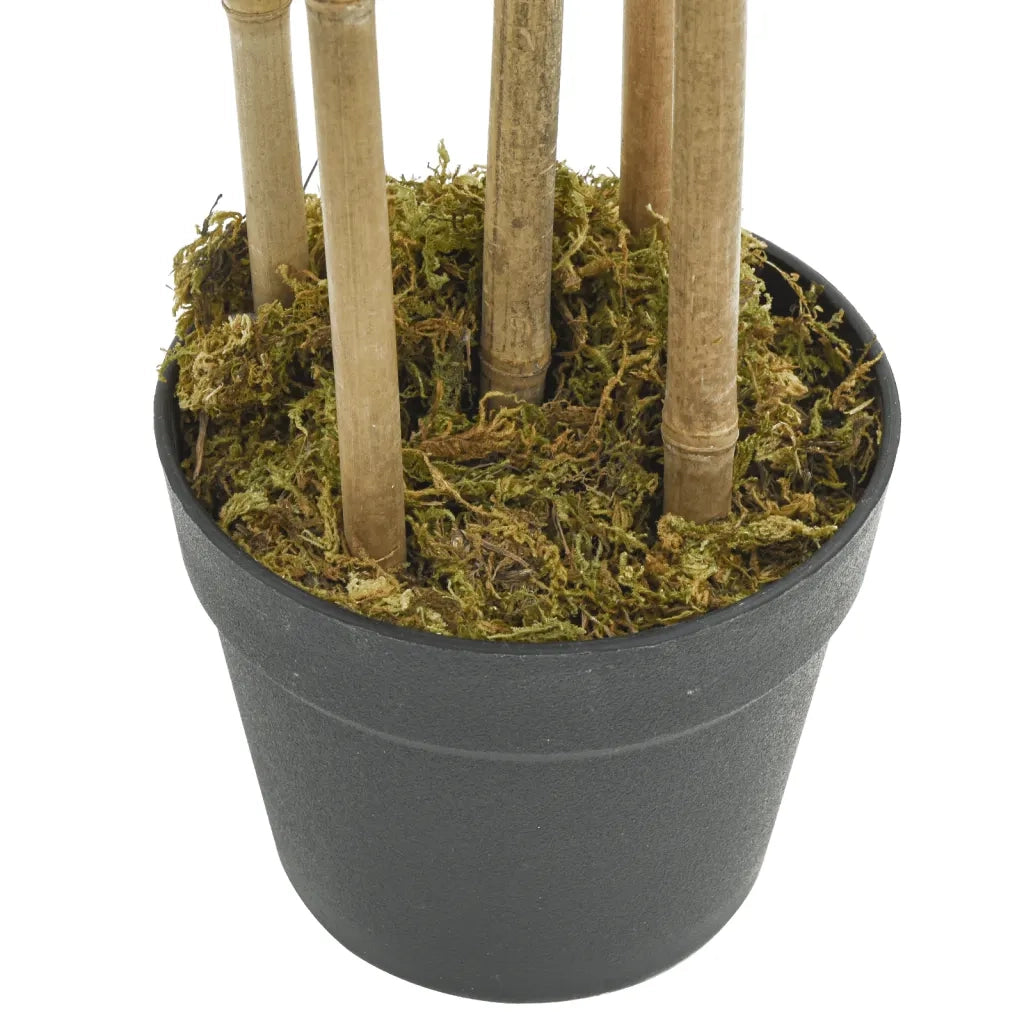 Albero Bambù Artificiale 730 Foglie 120 cm Verde 358985