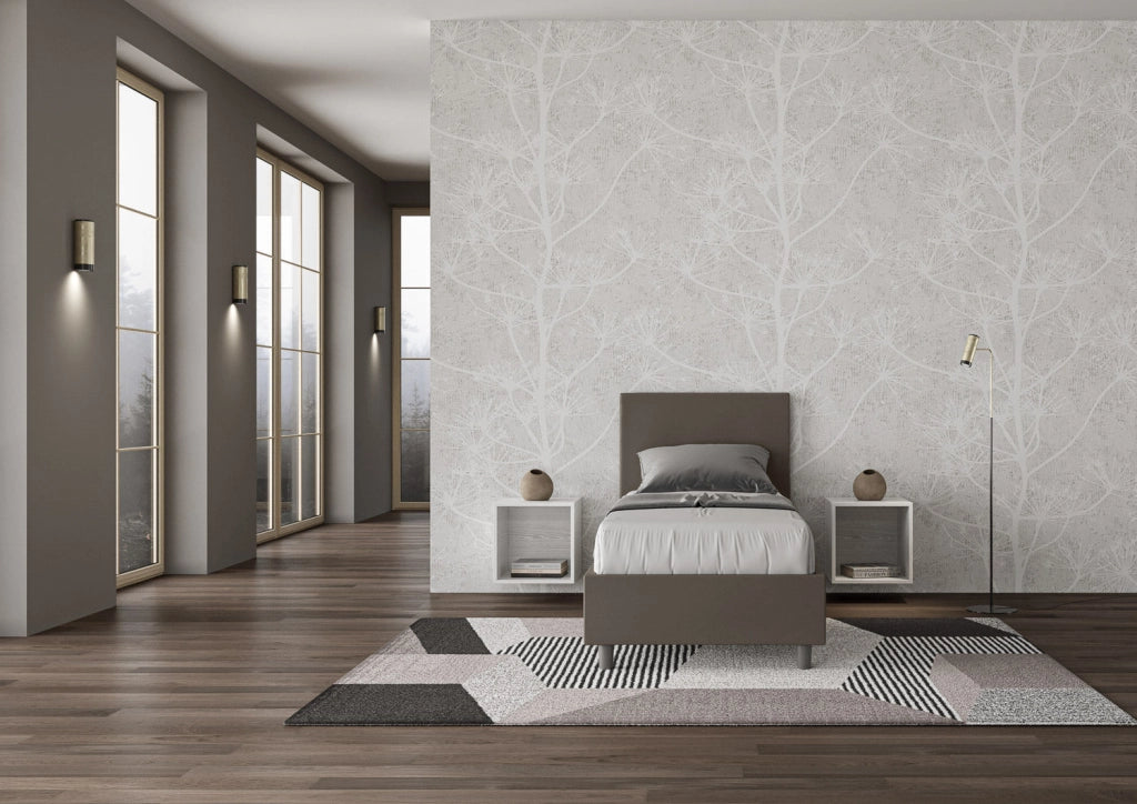 Letto Singolo 80x200 cm Senza Rete Adele Cappuccino