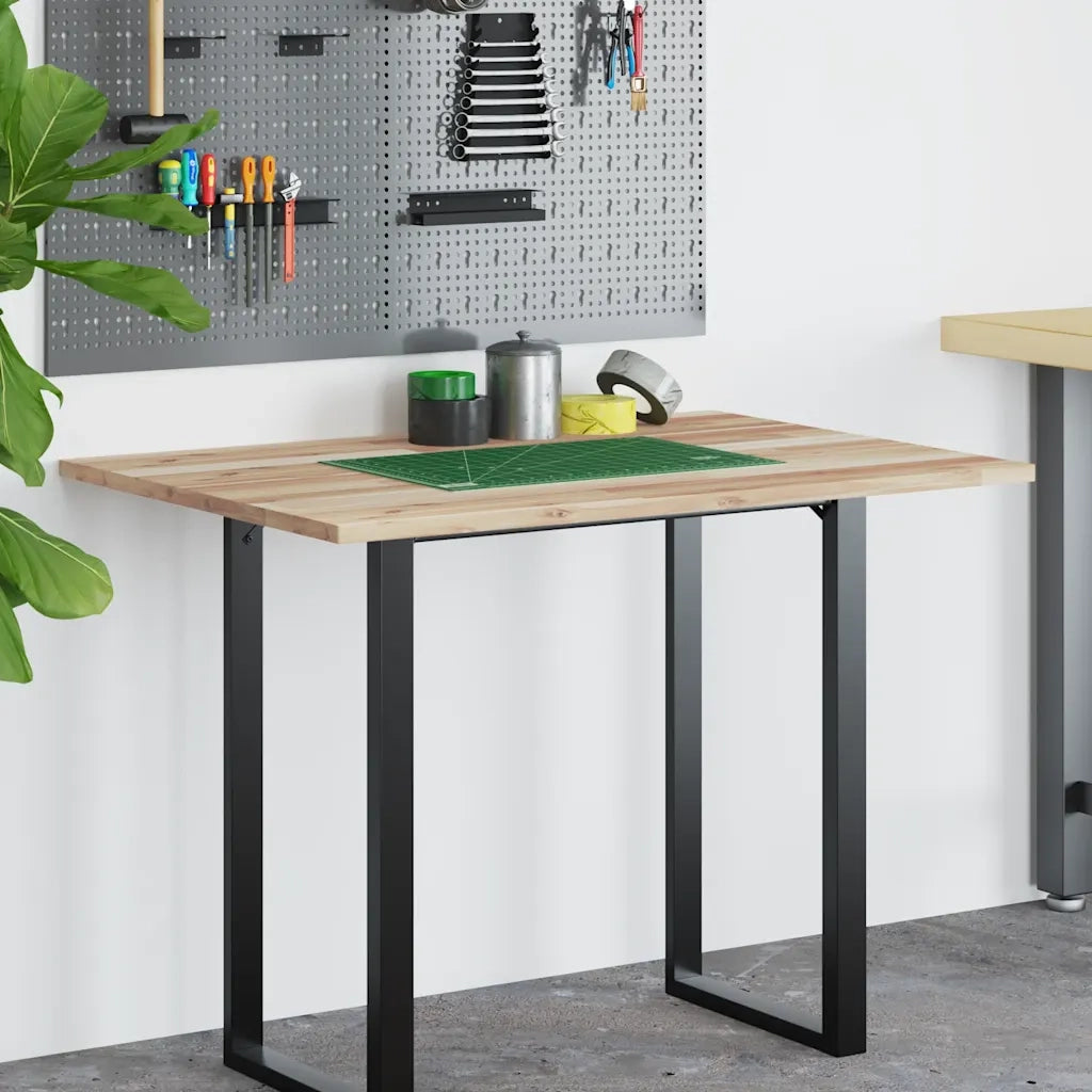 Piano Tavolo | Superficie Tavolo | Piano Scrivania Non Trattato 80x70x2cm Legno Massello di Acacia