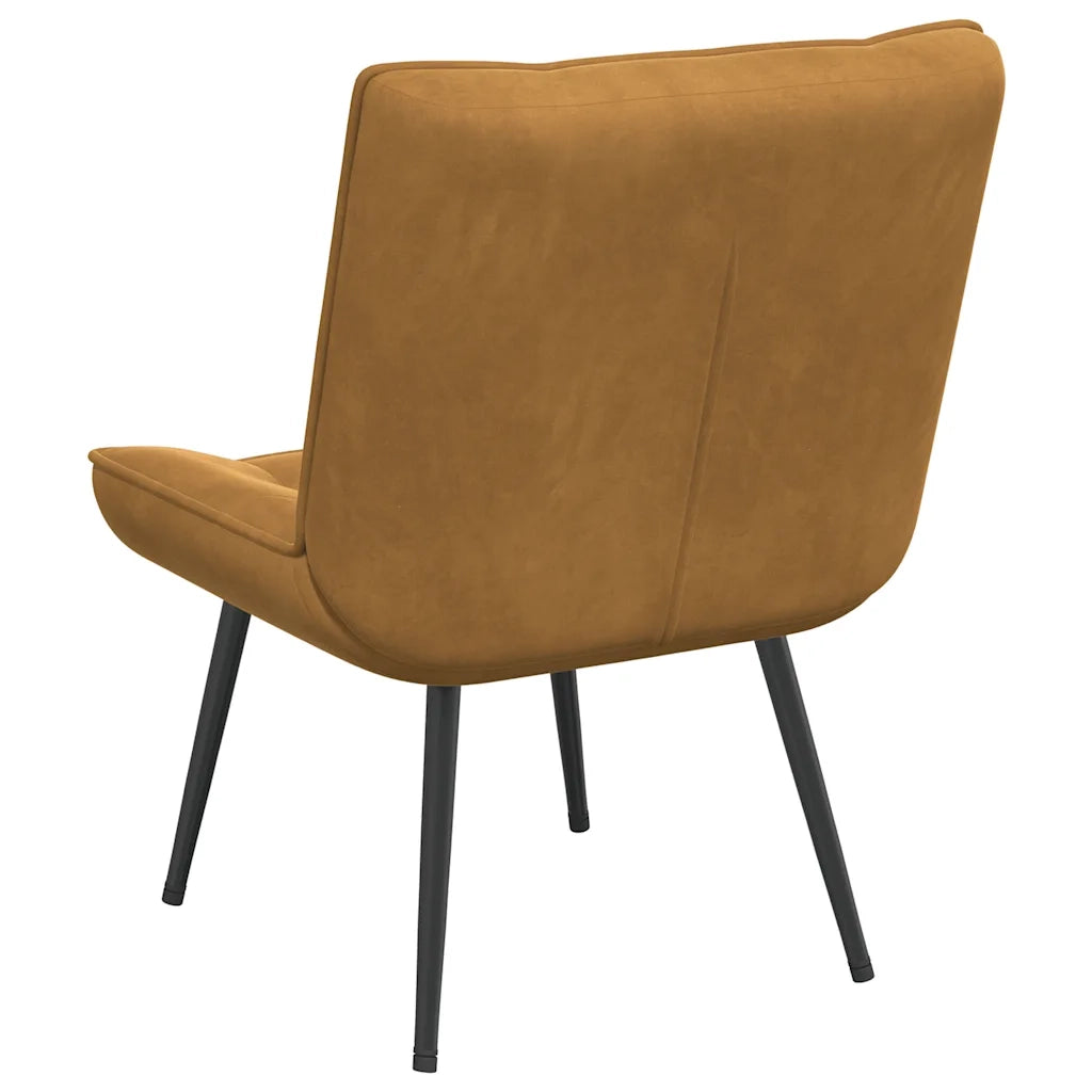 Poltrona Relax 64x74x84 cm Marrone in Velluto 4012324