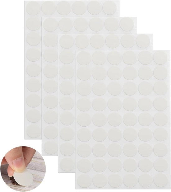 216 pezzi/4 fogli coperchi a vite da schermo Ø 21 mm - Coperchi in legno impermeabili per mobili - Coperchi a vite per fori di viti di mobili