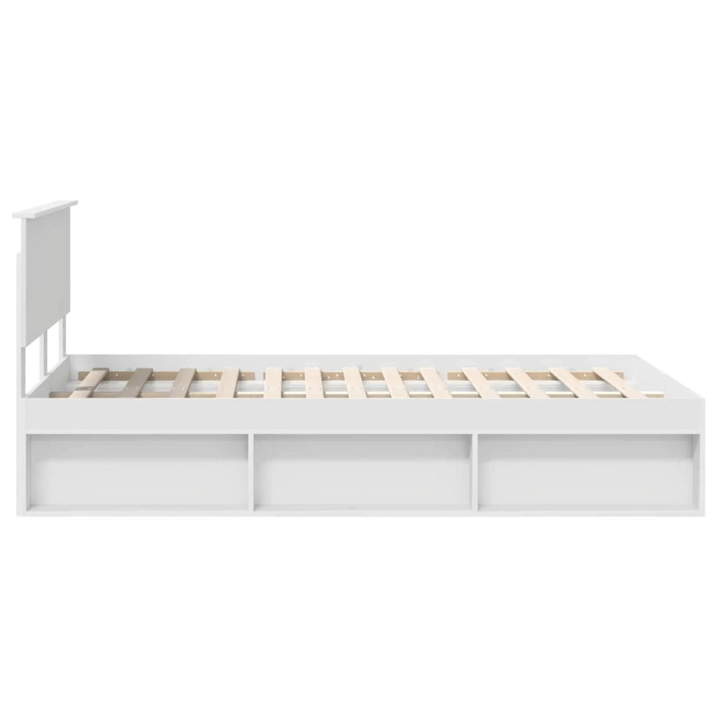 Letto matrimoniale | Letto per adulti | Struttura del letto Bianco 120 x 190 cm Pino massello