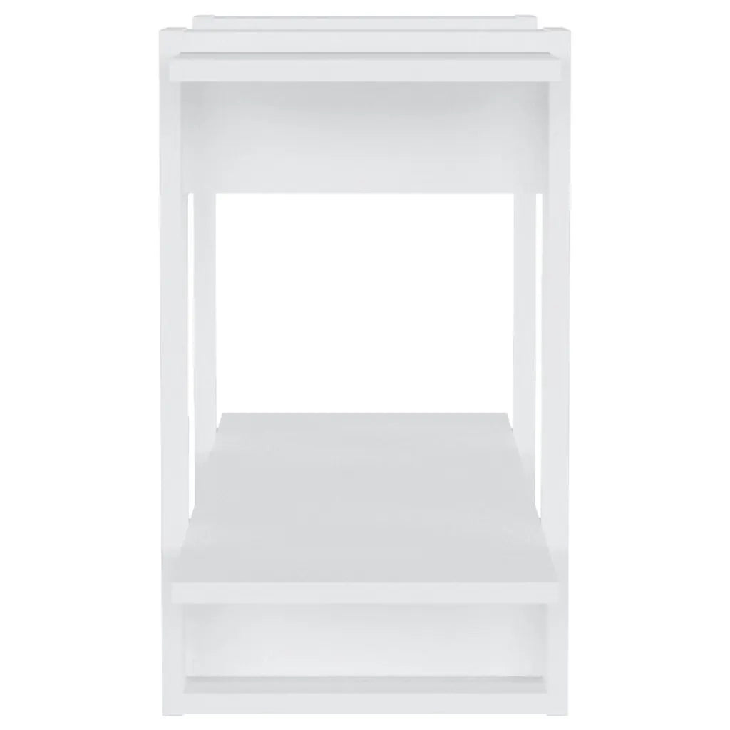 Libreria Divisorio-Scaffale per Libri-Mobile di Stoccaggio Bianco Lucido 80x30x51 cm