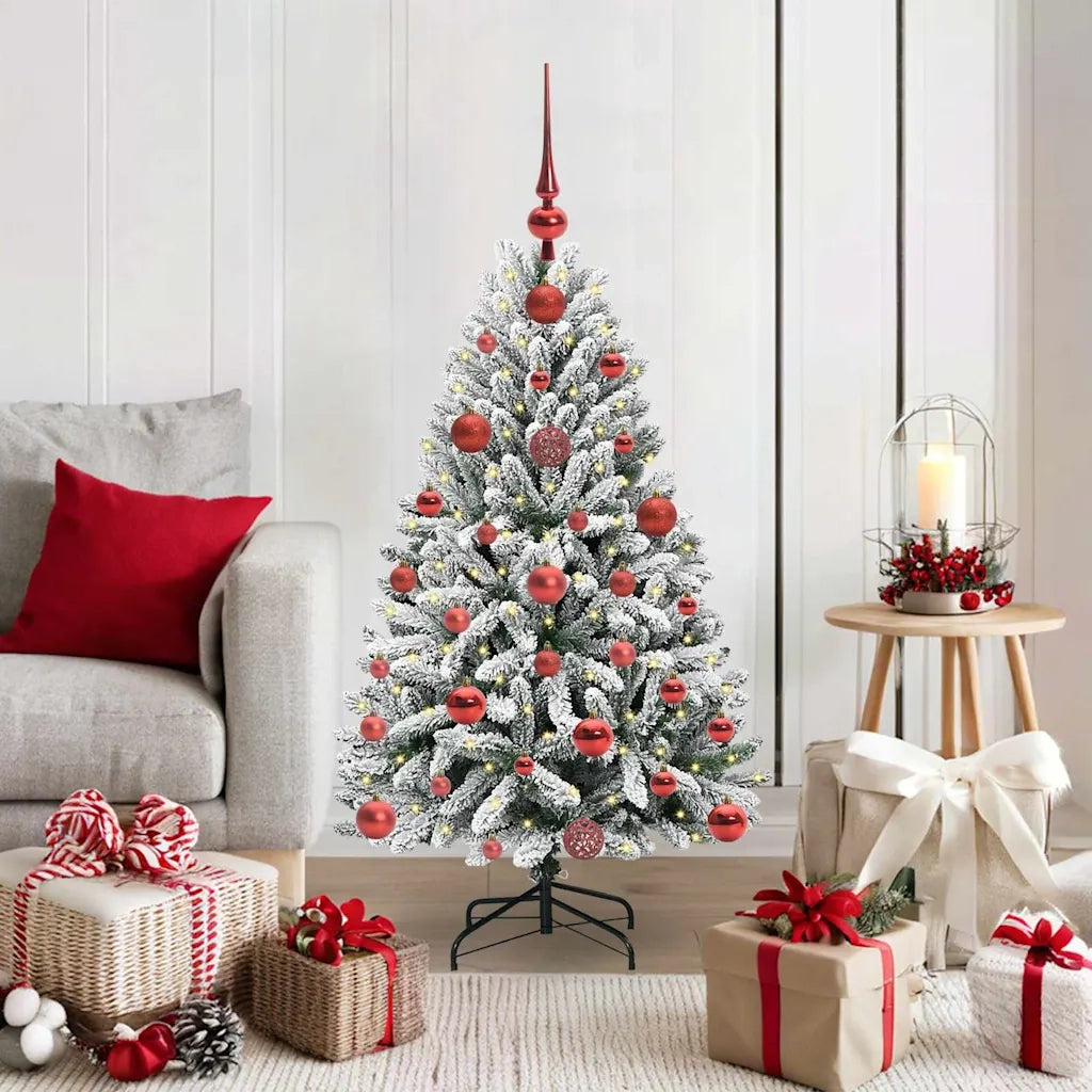 Albero di Natale | Decorazioni natalizie artificiale con 150 LED Verde e Bianco 120 cm