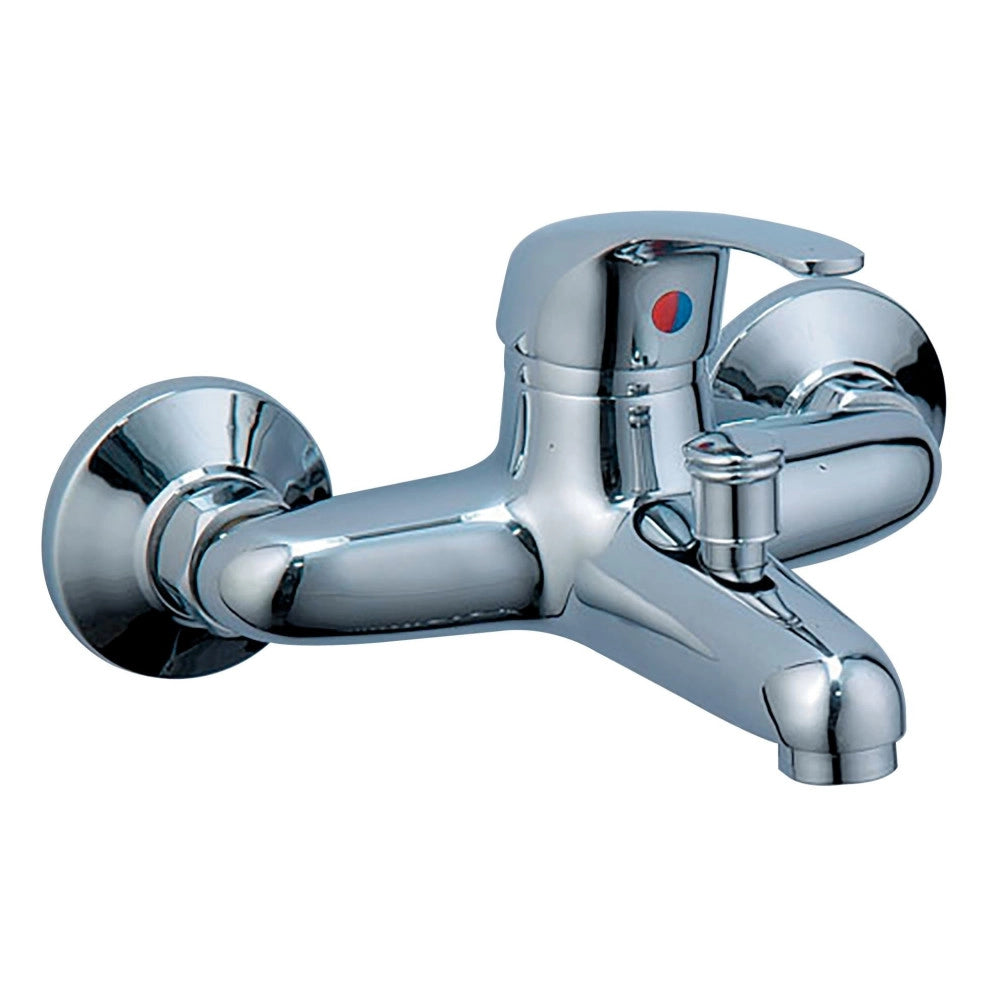 Trade Shop - Rubinetto Miscelatore Vasca Da Bagno Grigio Silver Con Attacco Per Doccia Bari -