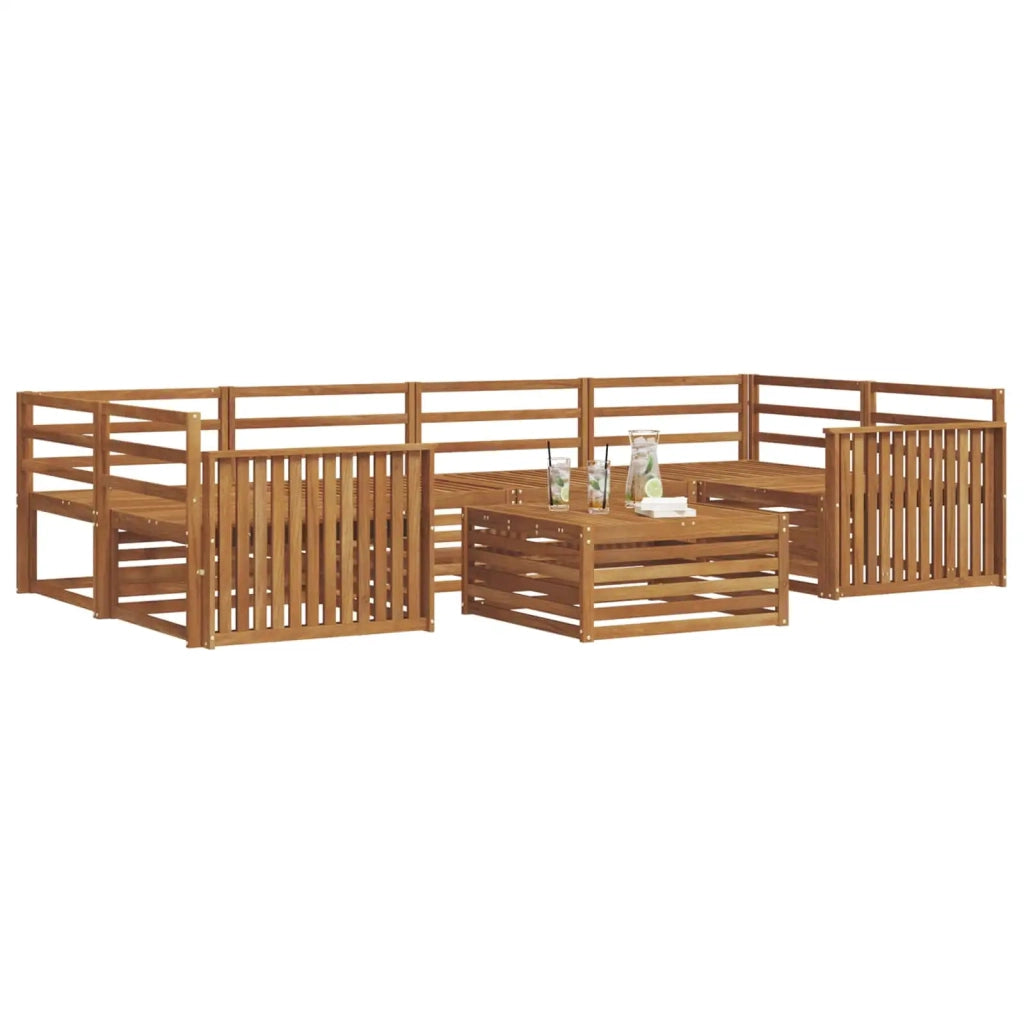 Set di divani da esterno 7 pcs Naturale 3373094