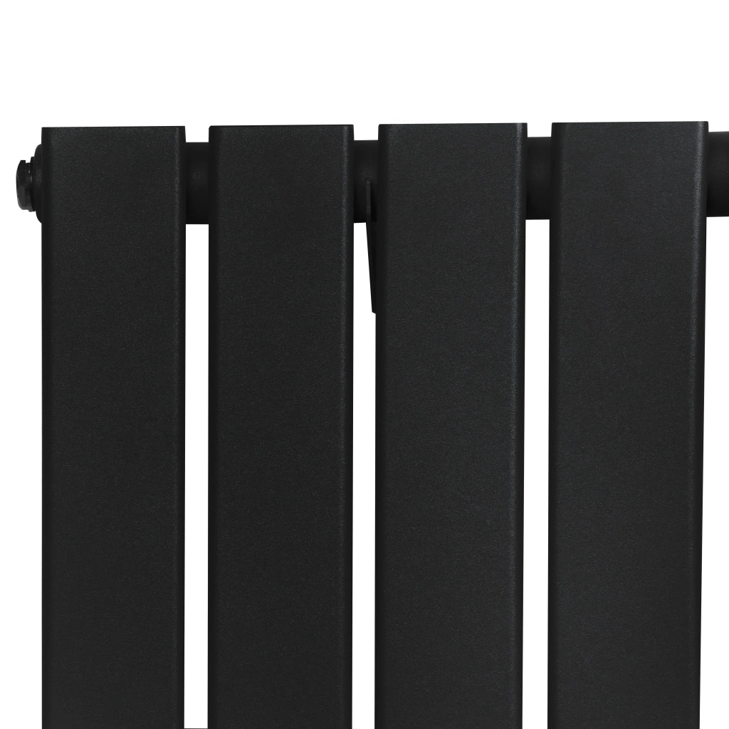 Radiatore Verticale Design Piatto Colonna Singola Nero 1600x420 mm