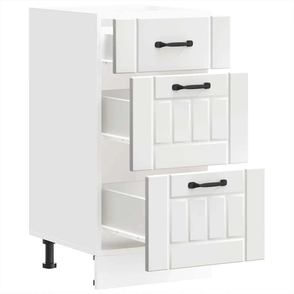 Pensile da cucina | Base da Cucina Lucca Bianco in Legno Multistrato