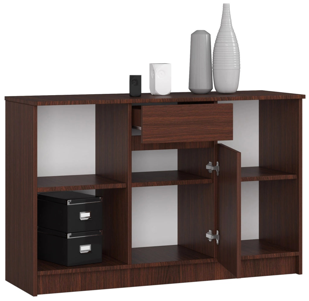 Scrivania angolare AKORD B17 Wengé 120 cm 1 anta 1 cassetto 120x126x79 cm