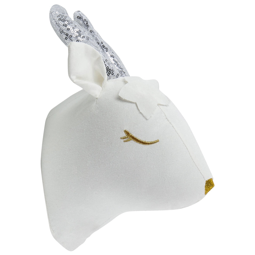 Decorazione in peluche per la camera dei bambini giocattolo di cervo appeso in cotone bianco