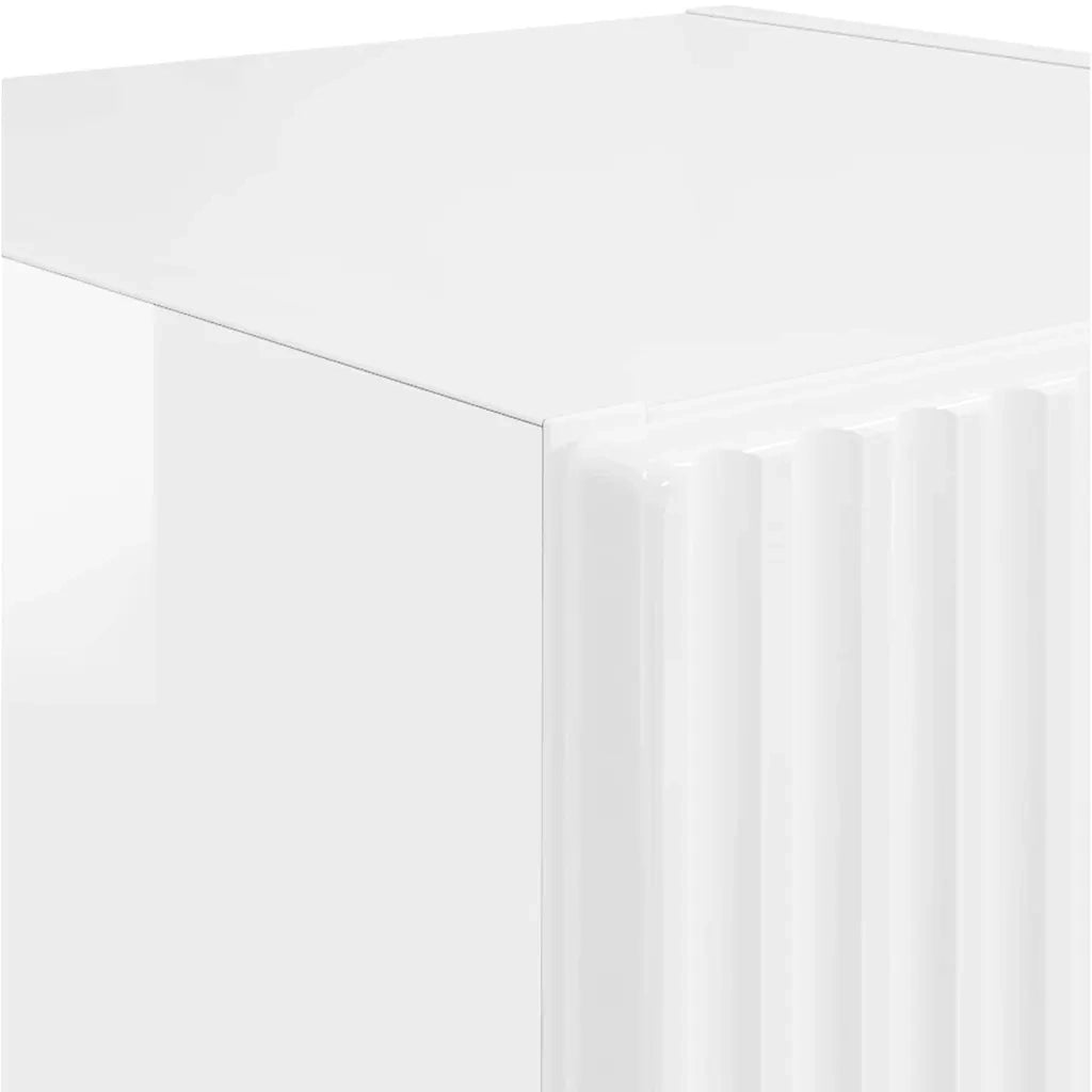 Mobile TV da parete 2 pcs Bianco Lucido 30 x 31 x 100 cm 892318