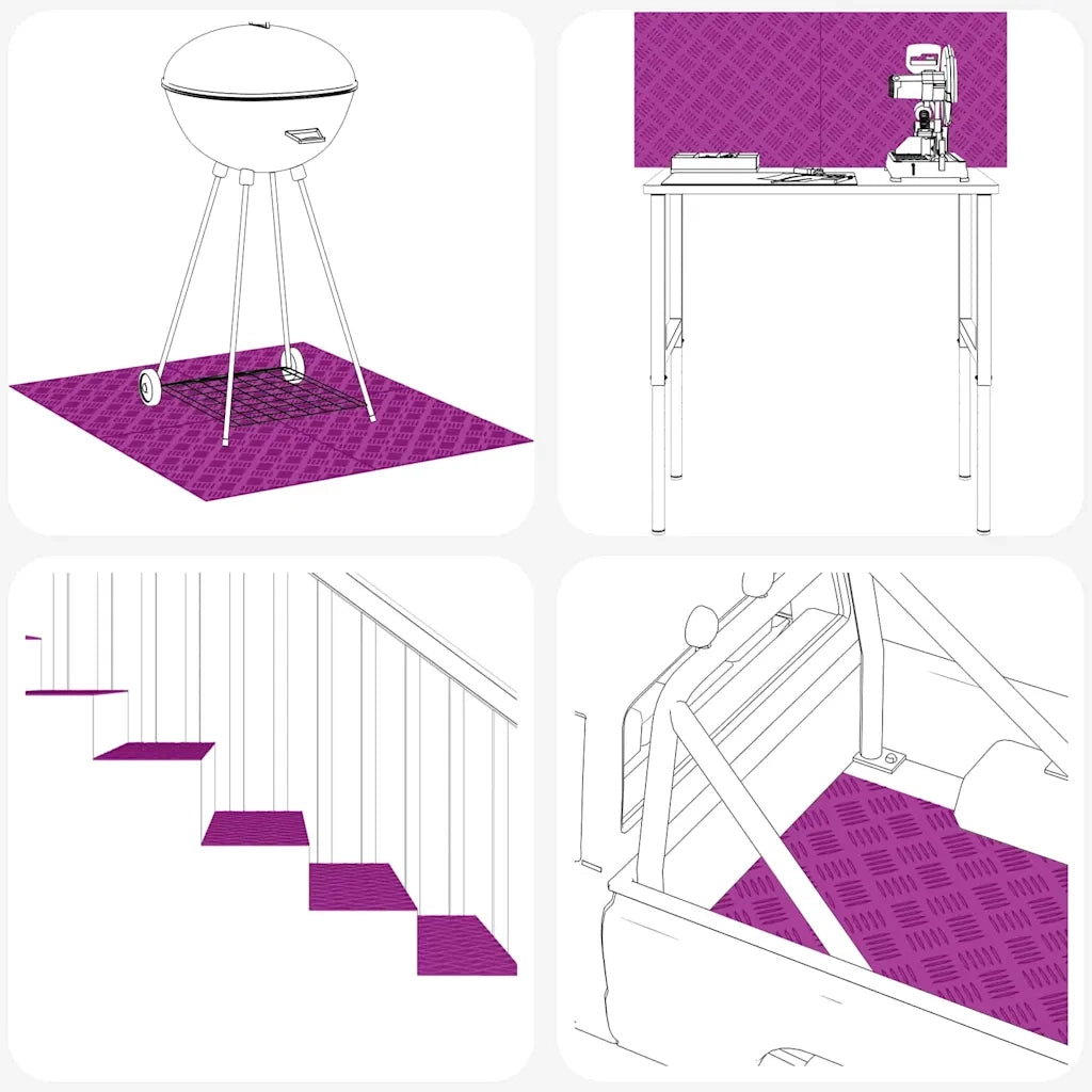 Gradini per Scale 2 pcs Argento 80 x 40 cm Alluminio 4104333