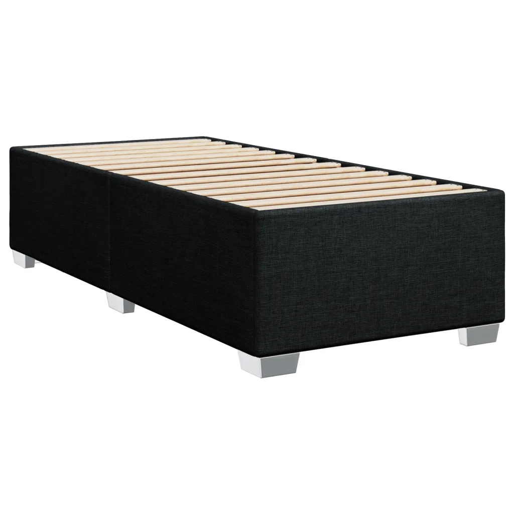 Giroletto a Molle con Materasso Nero 90x190 cm in Tessuto 3290352