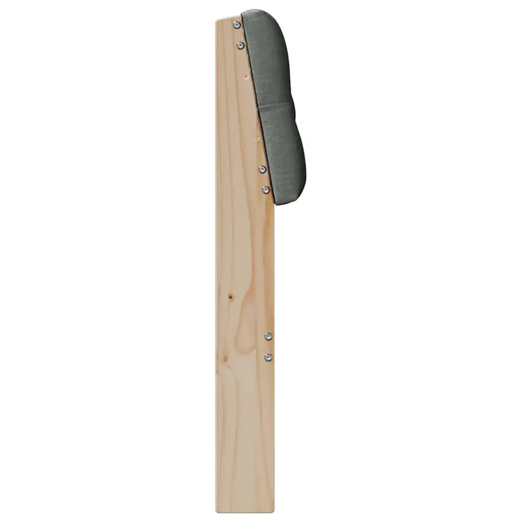 Testiera | Testata imbottita Grigio scuro 140 cm Pino massello