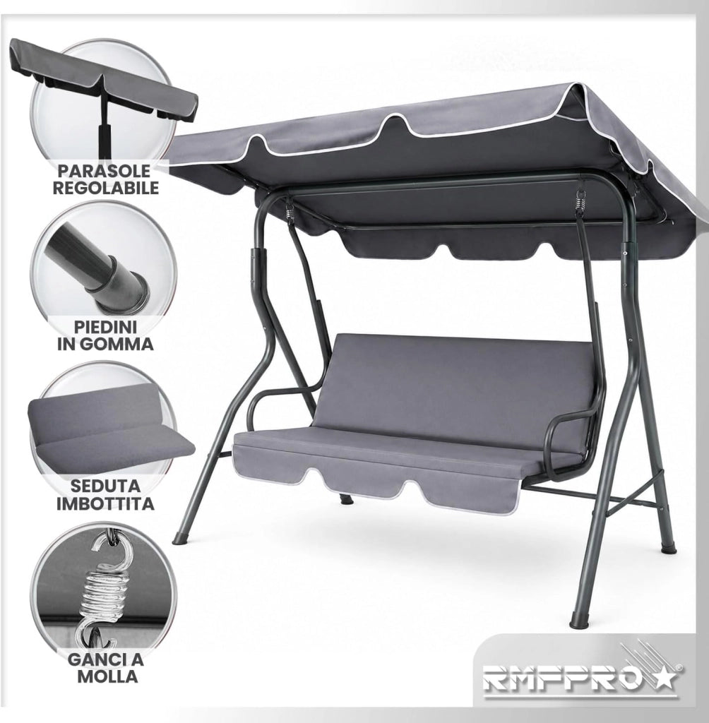 RMF PRO DONDOLO DA GIARDINO GRIGIO