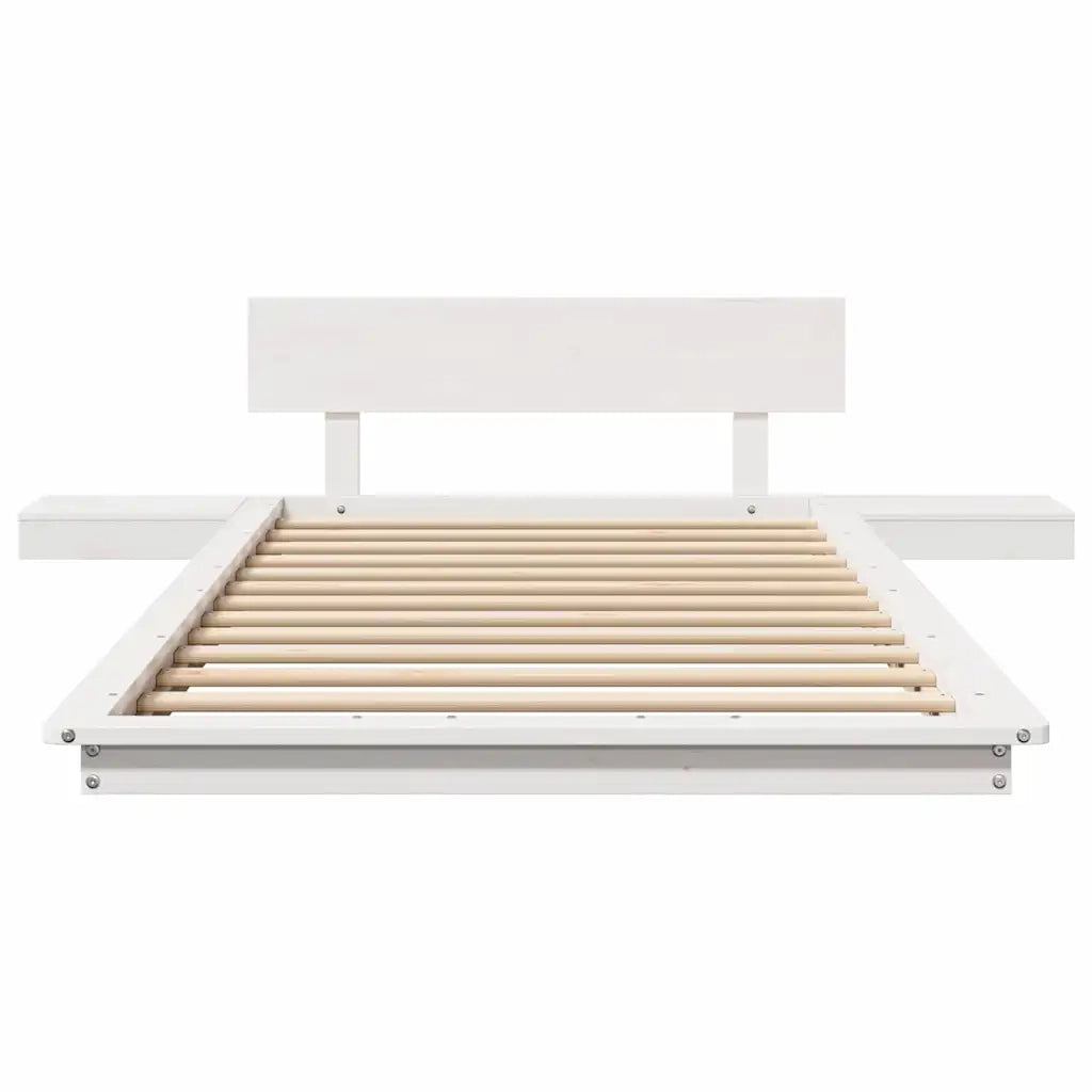 Struttura del letto con testiera Bianco 100 x 200 cm legno 872414