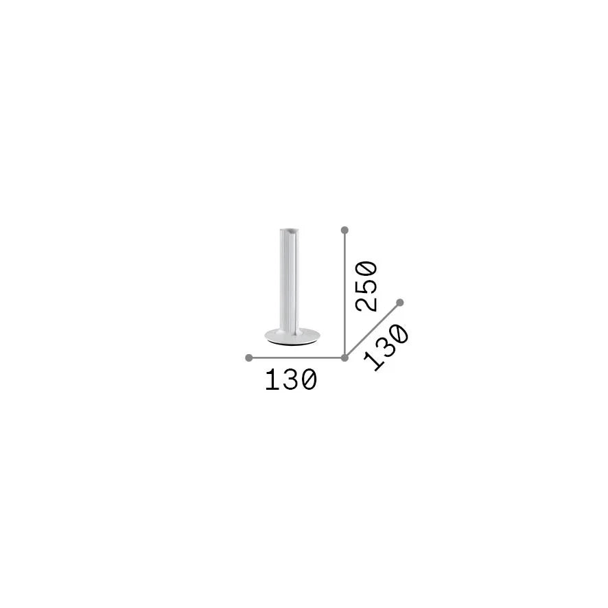 Lampada Da Tavolo Dorica 1 Luce Led Integrato Rame