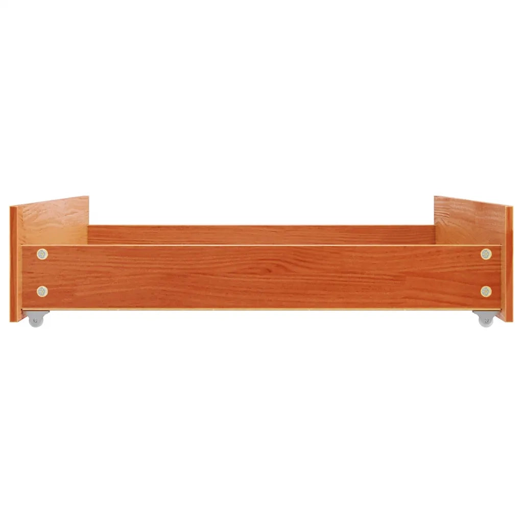 Cassetti per Letto 2 pz Marrone Cera in Legno Massello di Pino CFW3187680