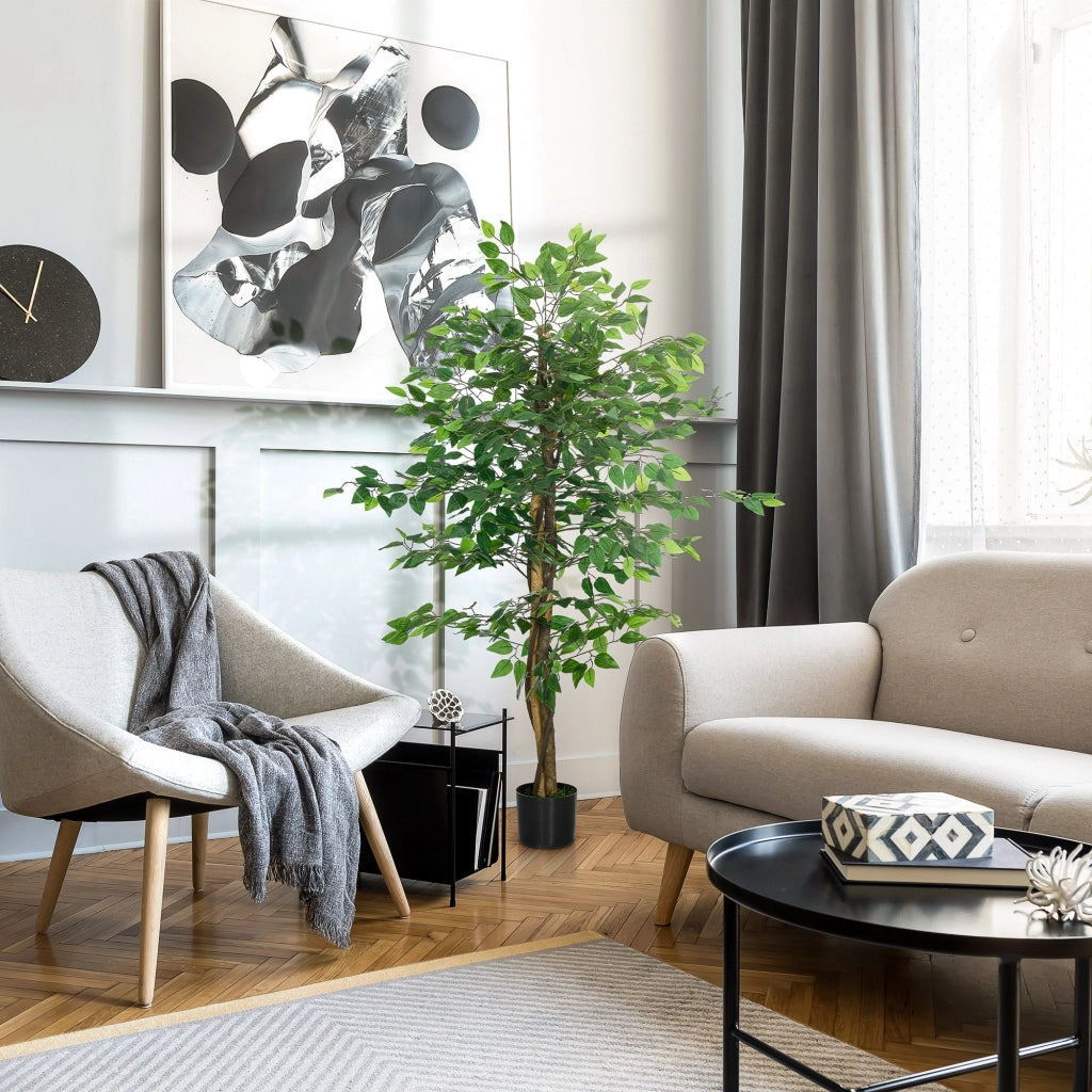 Pianta Artificiale Ficus ¨C Minimal ¨C Verde 150cm con Vaso