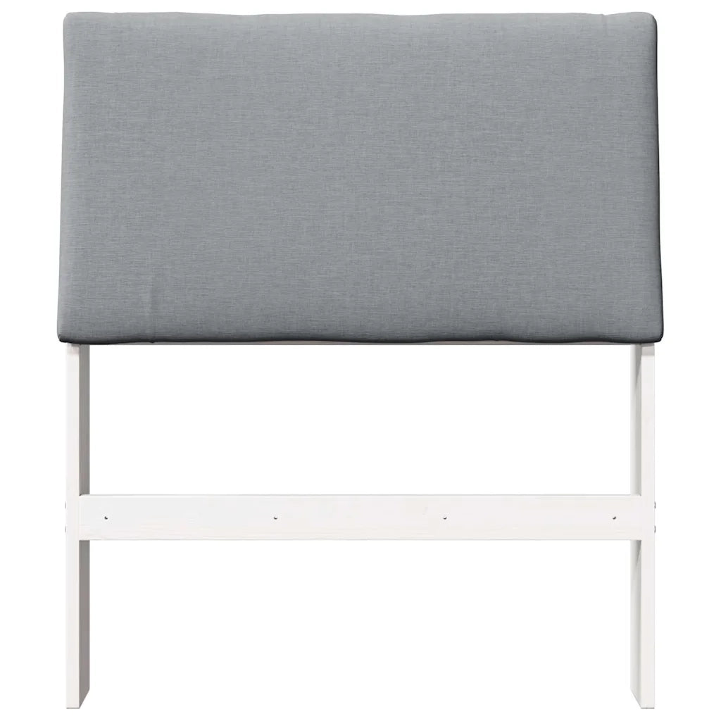 Testiera | Testata imbottita Grigio chiaro 80 cm Pino massello