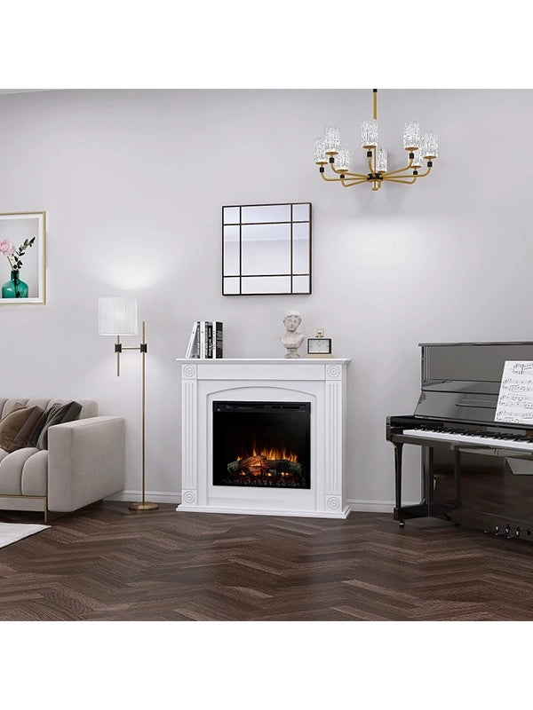 Caminetto Elettrico Da Pavimento A Libera Installazione A LED - Bianco opaco 28"- 120x107,5x29 - ATRATO