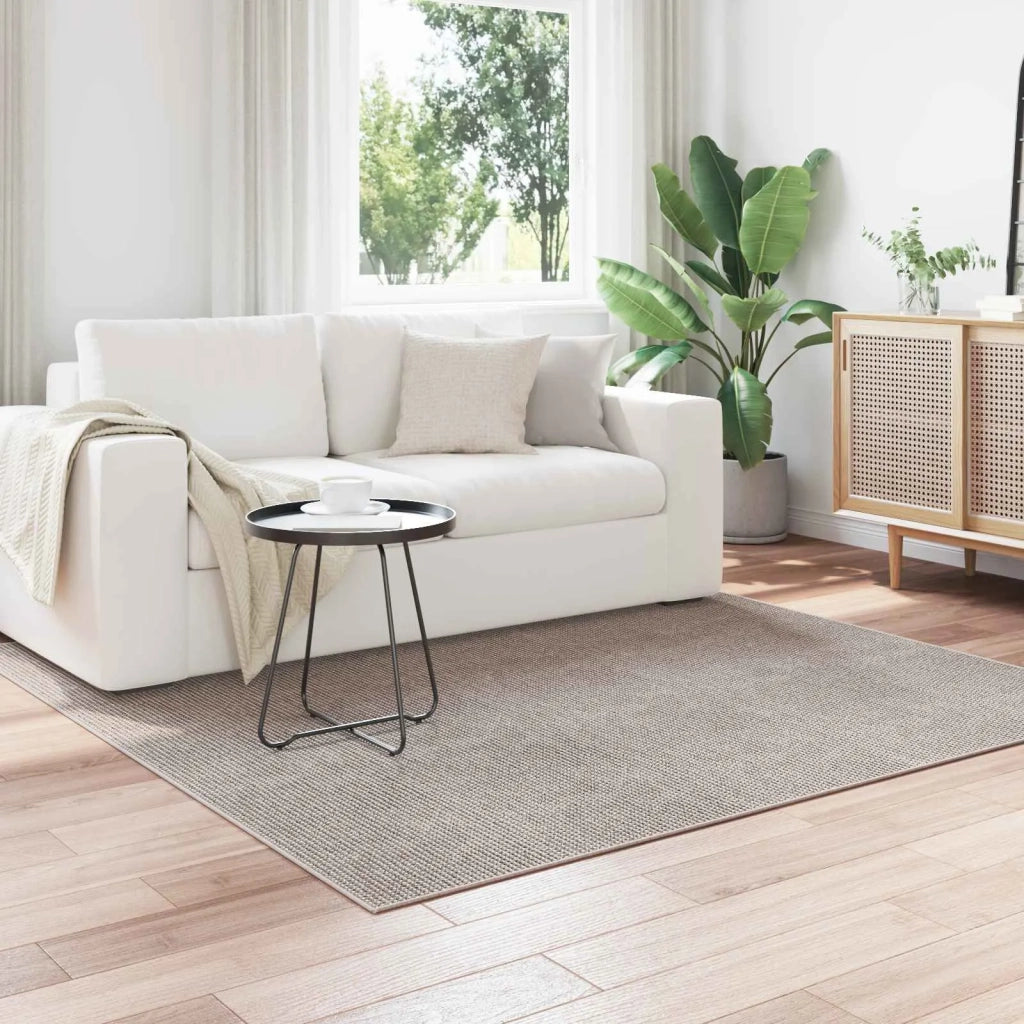 Tappeti per area LUGO Crema e Taupe 120 x 120 cm Poliestere 42022707