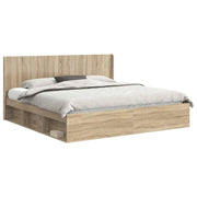 Struttura del letto con stoccaggio e testata Rovere Sonoma 3413815