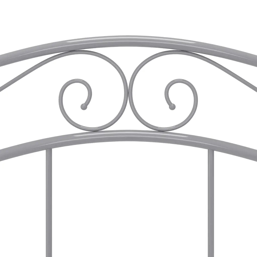Letto matrimoniale | Letto per adulti | Giroletto Grigio in Metallo 120x200 cm