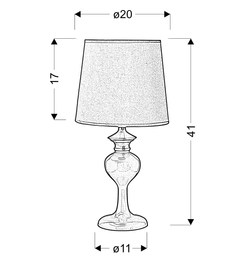 Candellux lampada da tavolo Berkane bianca E14 41cm