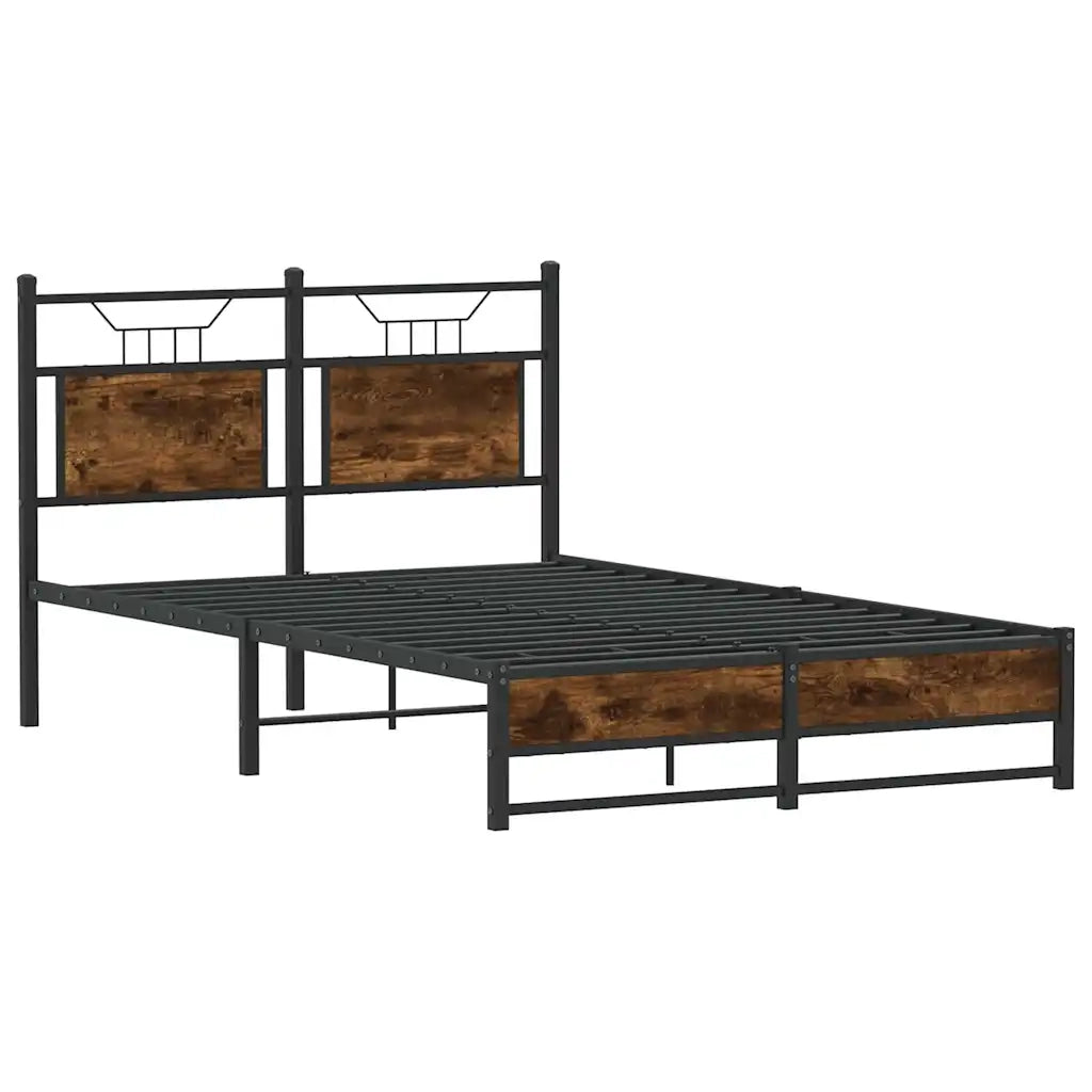 Giroletto senza Materasso-Struttura Letto Rovere Fumo 120x200 cm in Truciolato 108805