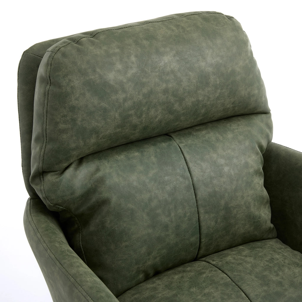 Sedia da Ufficio ¨C MINIMAL ¨C Ecopelle Nera, Altezza Regolabile, Verde