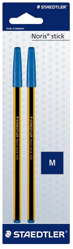 PENNA SFERA STAEDLER 2PZ BLU NORIS STICK