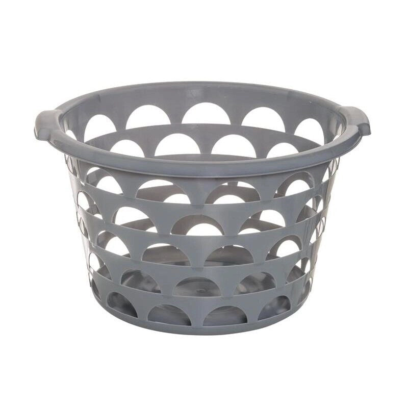 CESTO COOKIE REALIZZATO IN PLASTICA FORATO CON CAPIENZA DA 23LT COLORE GRIGIO