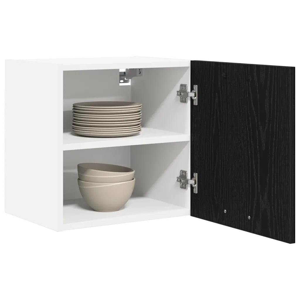 Armadio pensile con porta Rovere Nero e Bianco 40 x 31 x 40 cm 884132