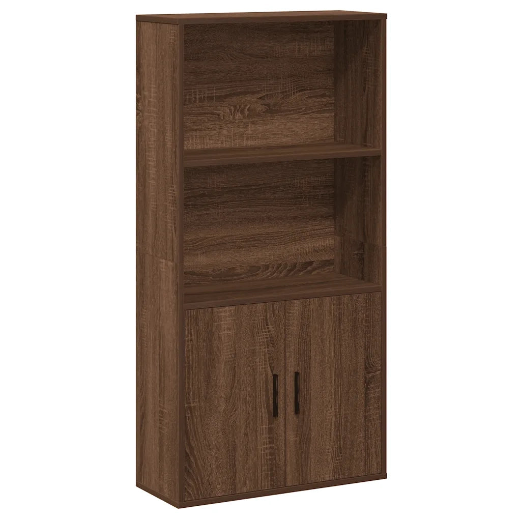 Libreria-Scaffale per Libri-Mobile di Stoccaggio Rovere Marrone 60x24x120 cm in Legno Multistrato
