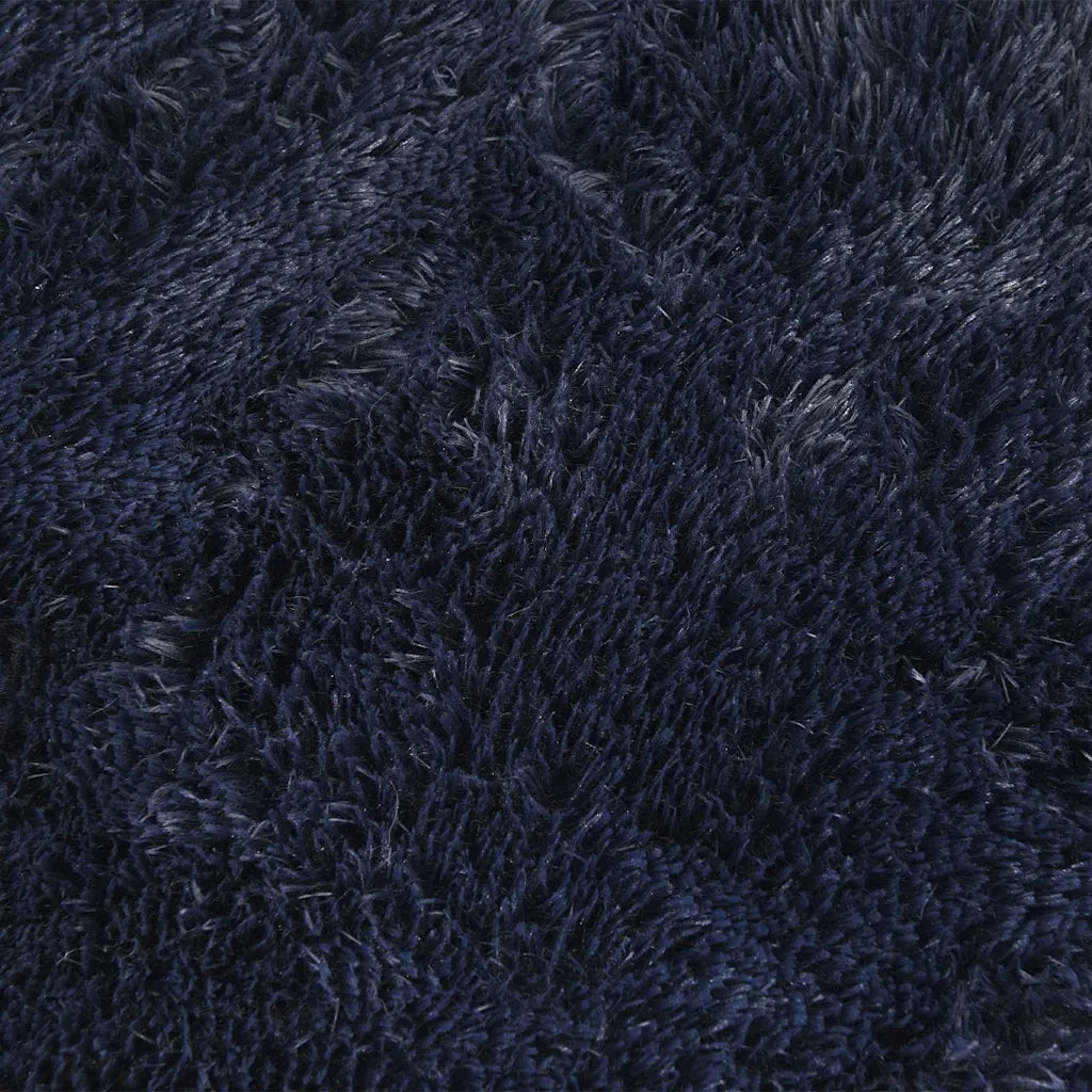 Tappeto del soggiorno | Tappeto Shaggy a Pelo Lungo NAVARRA Blu Marino 100x100 cm